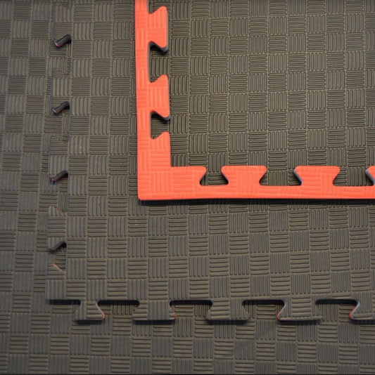 Bodenmatten - Kampfsportmatten schwarz/rot 100x100x2cm