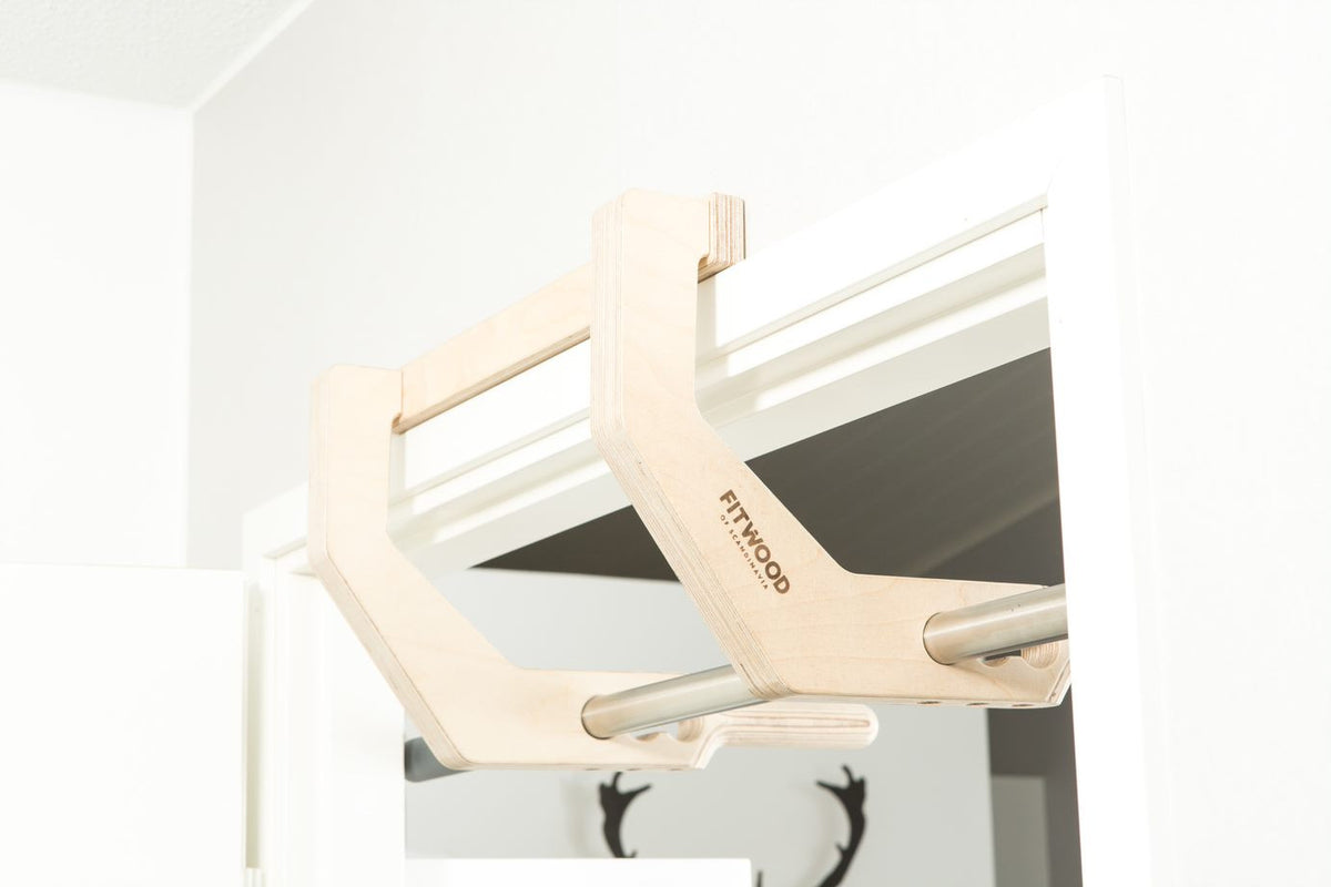 Fitwood Chin Bar Havu, Holz-Edelstahl