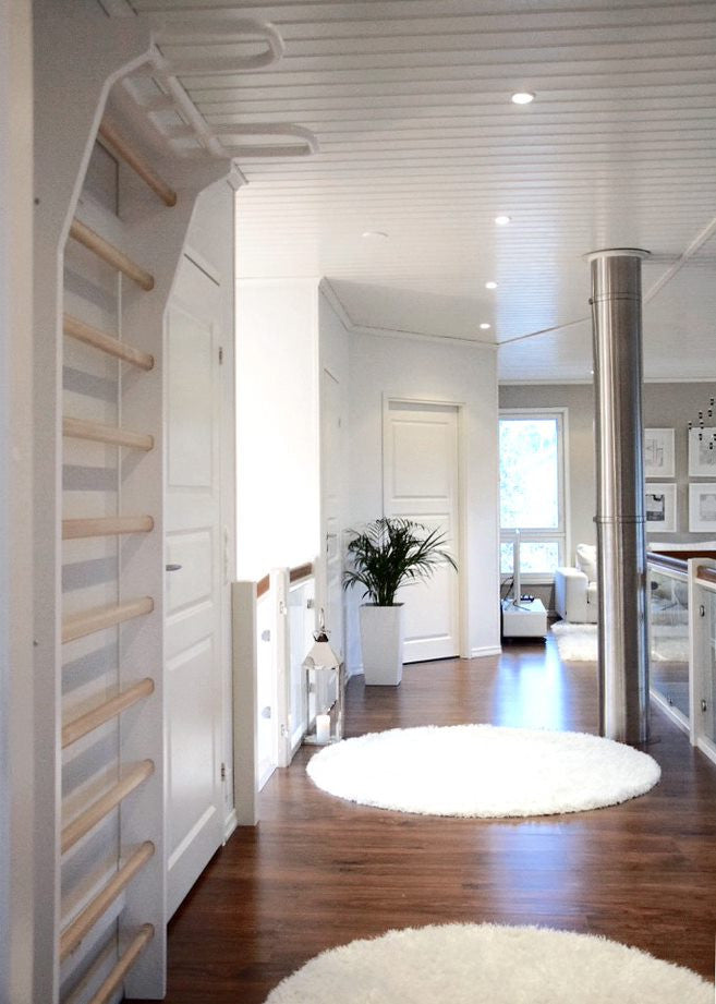 Fitwood Sprossenwand AARNI weisses Holz-Birke