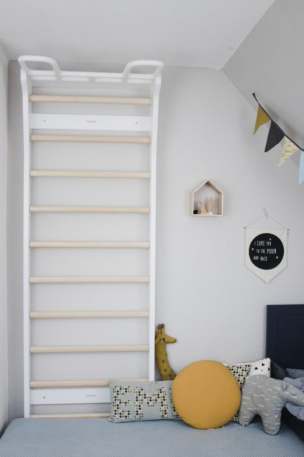 Fitwood Sprossenwand AARNI weisses Holz-Birke