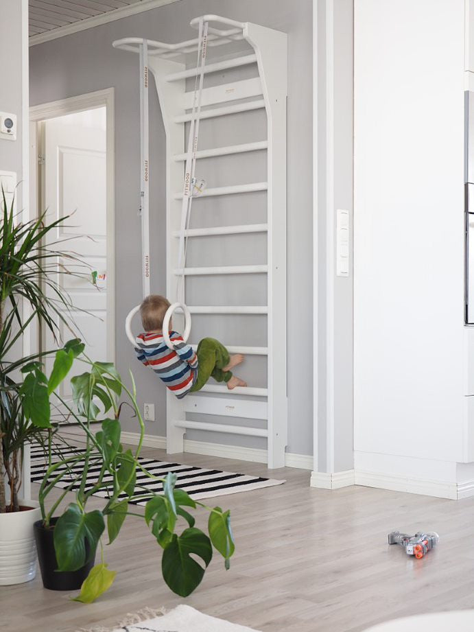 Fitwood Sprossenwand AARNI weisses Holz