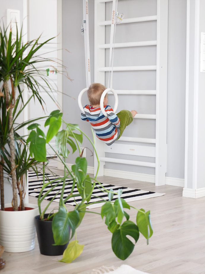 Fitwood Sprossenwand AARNI weisses Holz