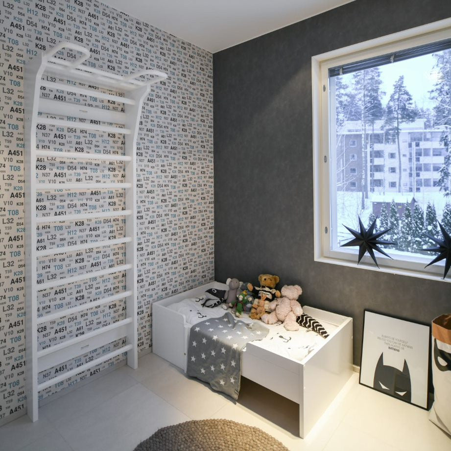 Fitwood Sprossenwand AARNI weisses Holz