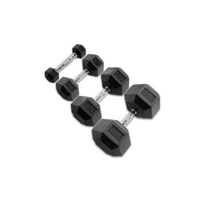 Body Solid Hexagon-Kurzhantelsatz 2-22,5kg inkl. Kurzhantelständer schmal