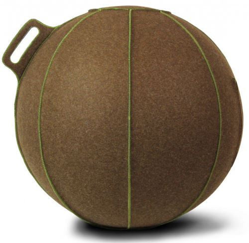 VLUV Velt Merino Wollfilz-Sitzball braun-meliert/grün