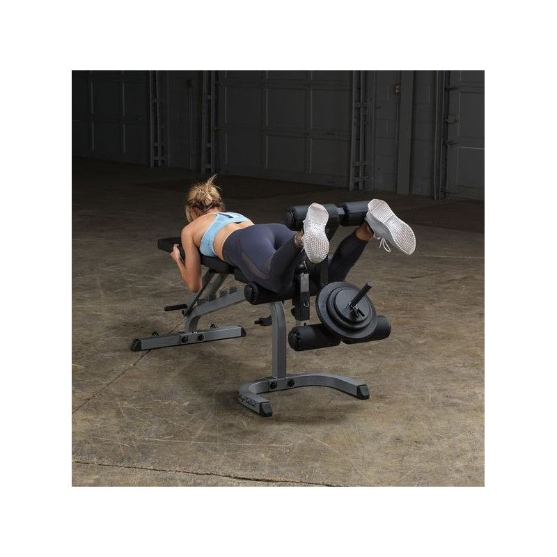 Set-Angebot - Body Solid Rack GPR370B mit Trainingsbank GFID31B, Bein-/Bizepsteil und 135kg Langhantel-Satz und SZ-Curl-Stange