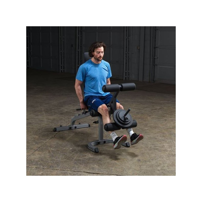 Set-Angebot - Body Solid Rack GPR370B mit Trainingsbank GFID31B, Bein-/Bizepsteil und 135kg Langhantel-Satz und SZ-Curl-Stange