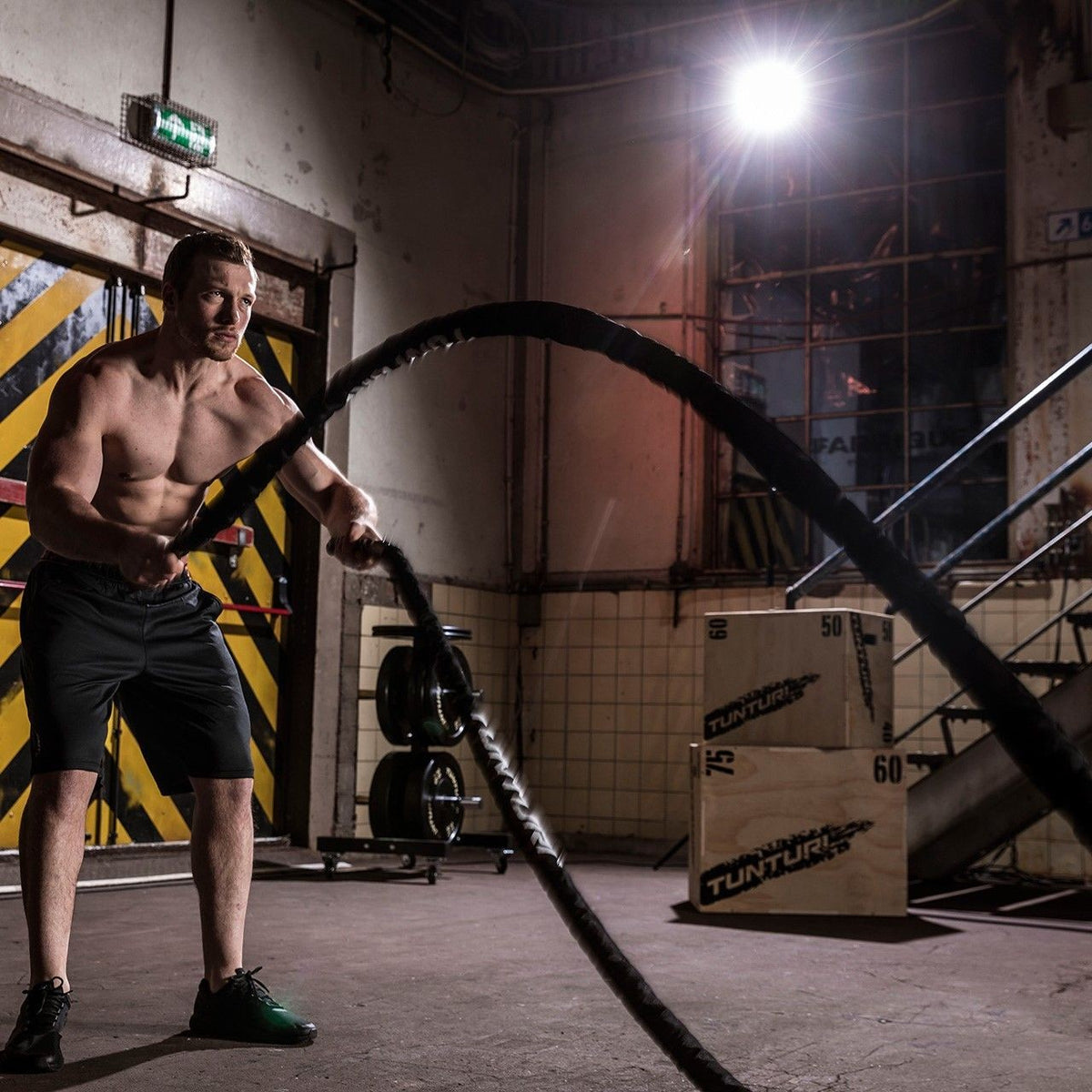Tunturi  Pro Battle Rope mit Schutzhülle 10m, 38mm (14TUSCF083)