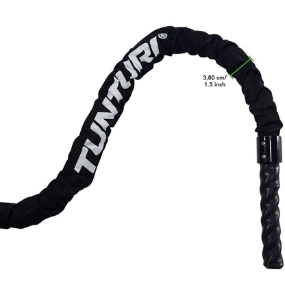 Tunturi Pro Battle Rope mit Schutzhülle 15m, 38mm (14TUSCF084 )