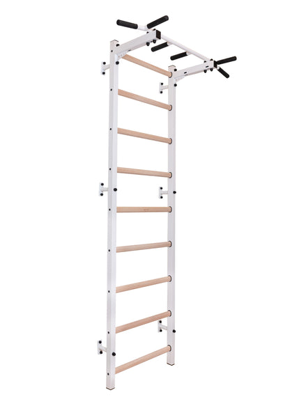BenchK Sprossenwand 721W, Metall weiss/Buche hell