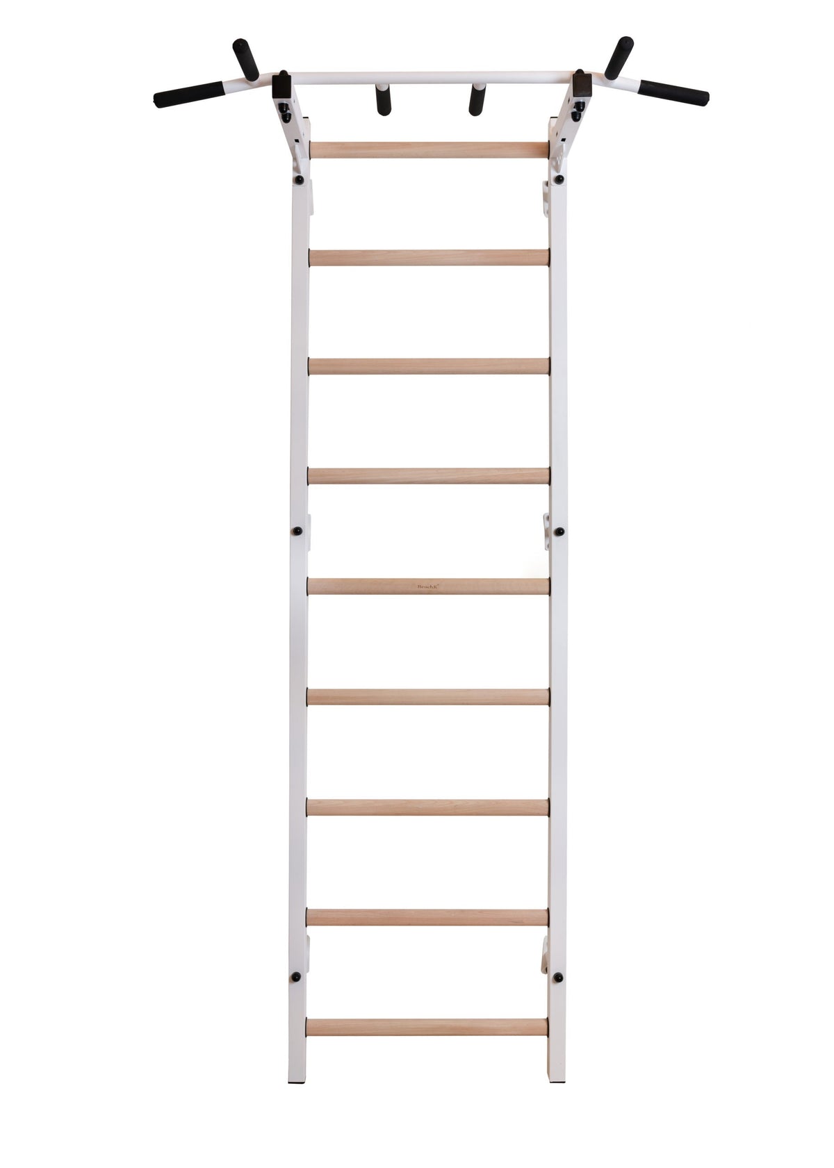 BenchK Sprossenwand 721W, Metall weiss/Buche hell