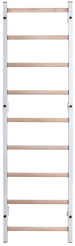 BenchK Sprossenwand 721W, Metall weiss/Buche hell