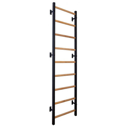 BenchK Sprossenwand 732B, Metall schwarz/ Buche dunkel