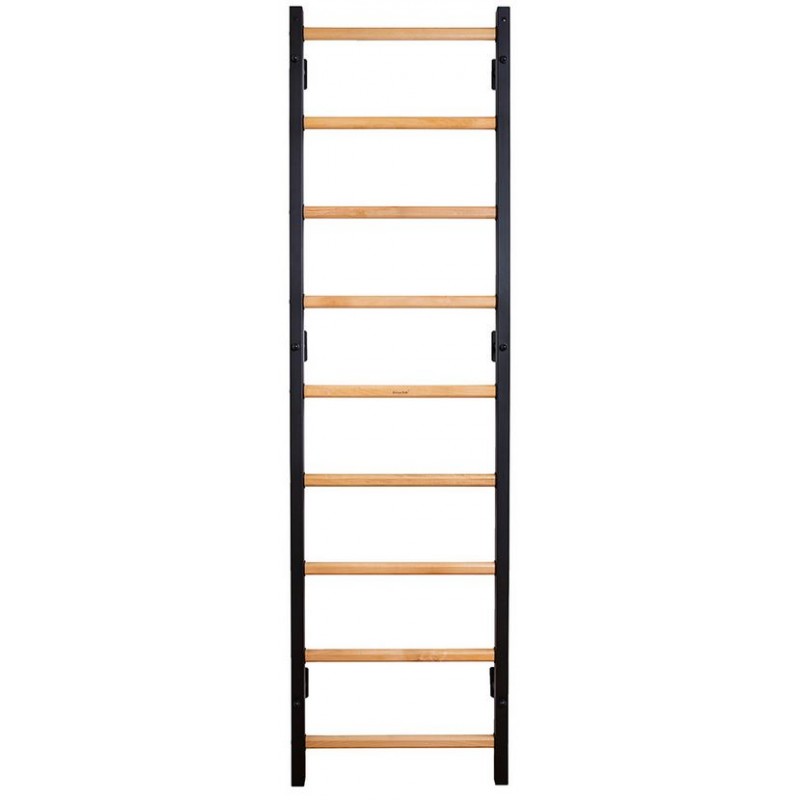 BenchK Sprossenwand 732B, Metall schwarz/ Buche dunkel