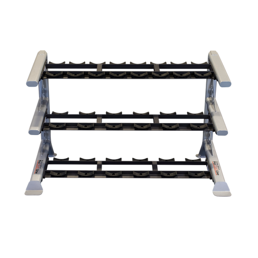 Body Solid Pro Club Line Kurzhantel-Ständer mit Gummischalen 3-lagig (SDKR1000SD)