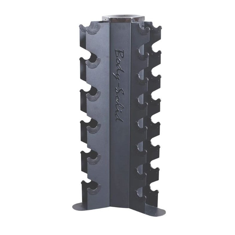 Body Solid Hexagon-Kurzhantelsatz 2-22,5kg inkl. Rundständer vertikal (GDR80/HEXRU)