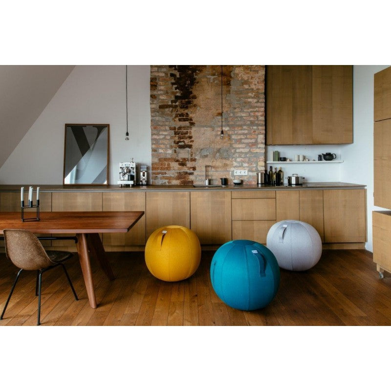 VLUV Leiv Stoff-Sitzball, mustard gelb, 60-65cm