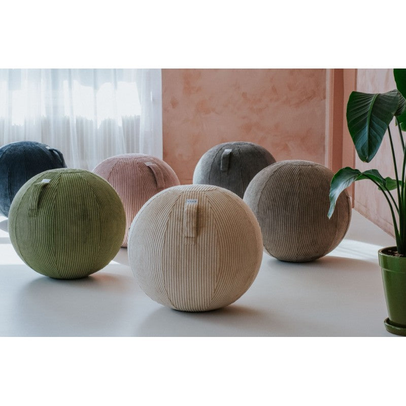 VLUV VLIP Breitcord-Sitzball, Olive, 60-65cm