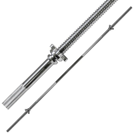 Langhantel-Stangen 180cm, 25mm, mit Gewinde und 2 Schraubverschlüssen (STBARTR180)