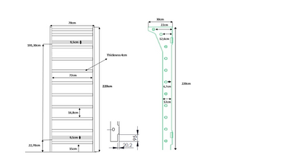 Fitwood Sprossenwand TAIMI Birke