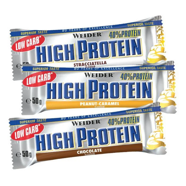 Weider 40% Low Carb High Protein Riegel 24 x 50g