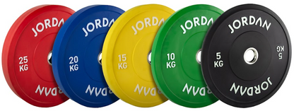 150kg-Set Jordan Gummi Bumper Plates 51mm, farbig (JF-CRBP-P1)