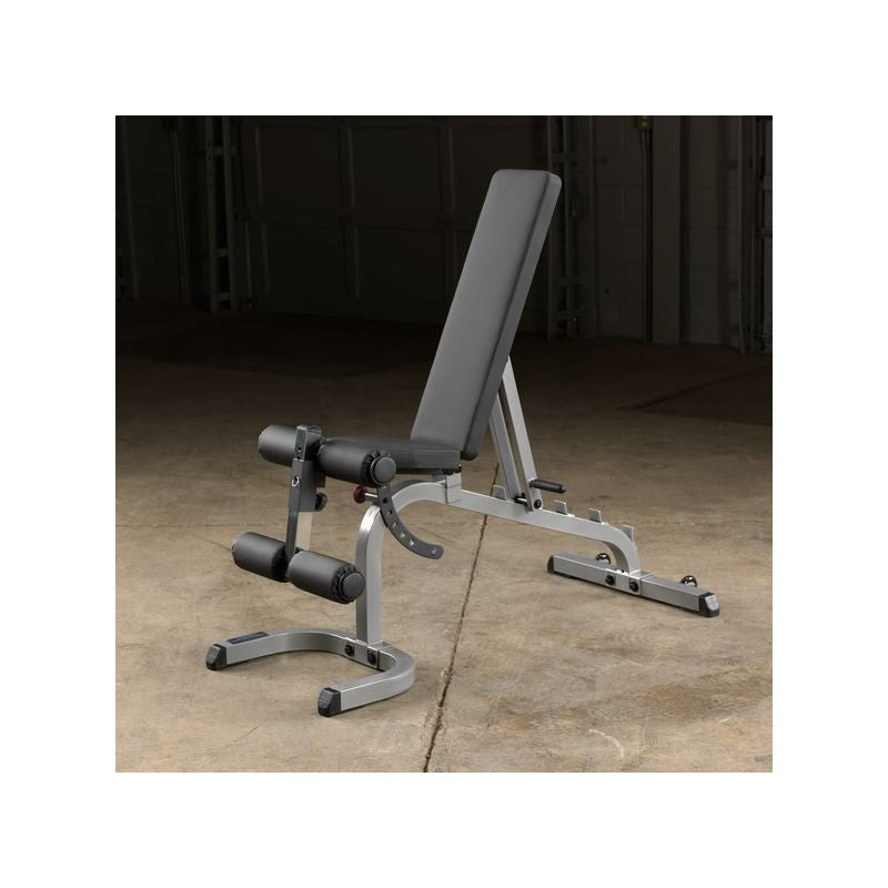 Set-Angebot - Body Solid Rack GPR370B mit Trainingsbank GFID31B, Bein-/Bizepsteil und 135kg Langhantel-Satz und SZ-Curl-Stange