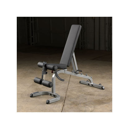Set-Angebot - Body Solid Rack GPR370B mit Trainingsbank GFID31B, Bein-/Bizepsteil und 135kg Langhantel-Satz und SZ-Curl-Stange