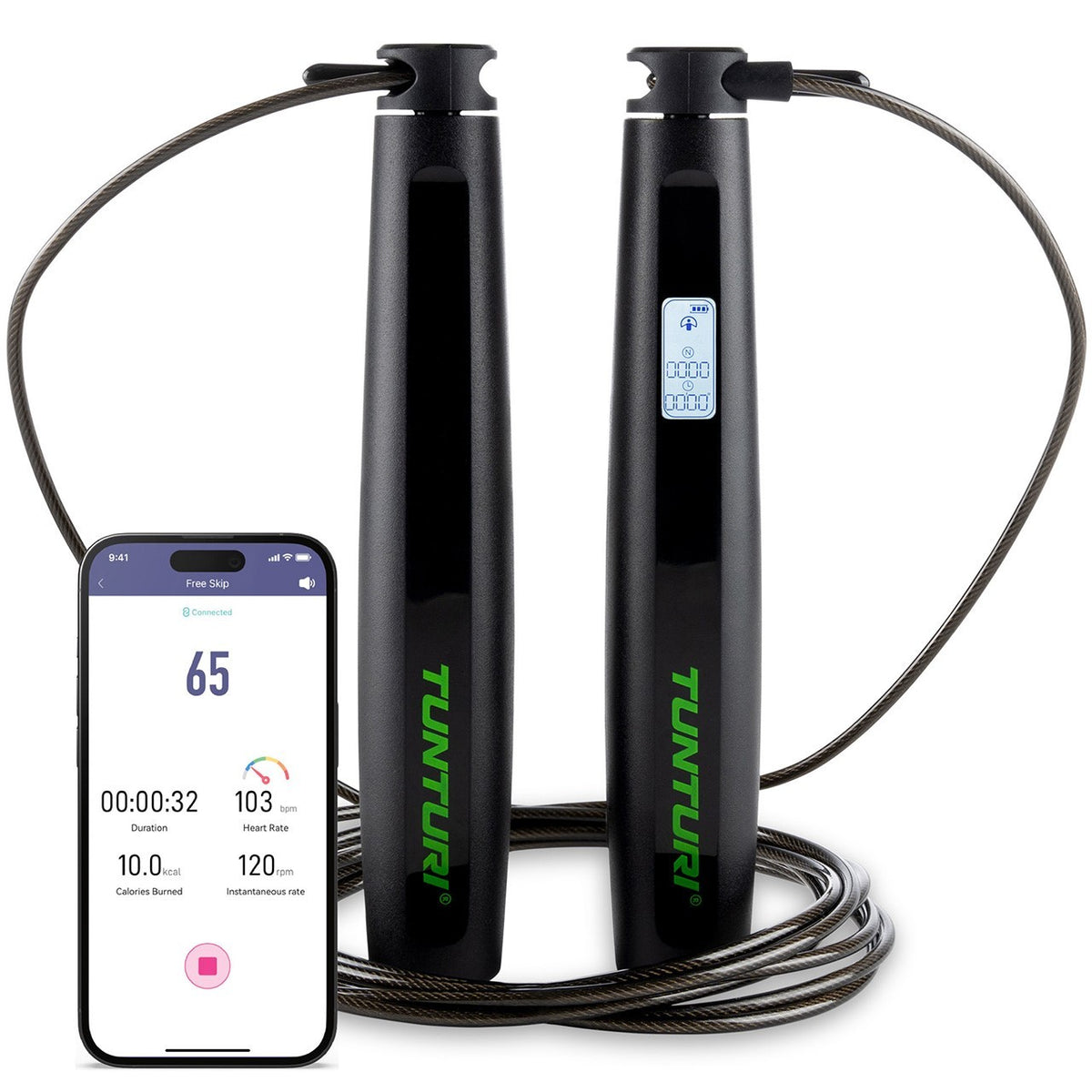 Tunturi Smart Springseil mit Display und App (14TUSFU320)