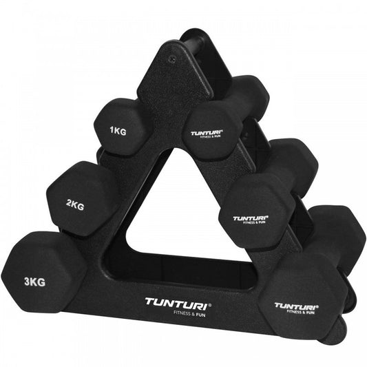 Tunturi Neopren Kurzhantelset mit Ständer (14TUSCL107)