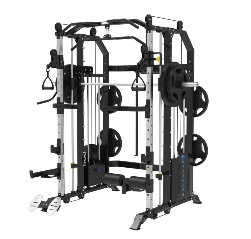 Iron Life Multifunktions-Smith Gym mit Functional Trainer und Half Rack  (IR-1009B)