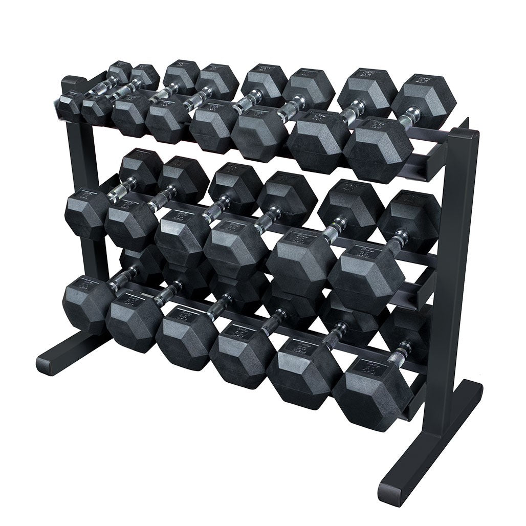 Body Solid Kurzhantelständer schmal 3-lagig GDR363B