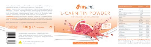 myline L-Carnitin Pulver 330g Dose
