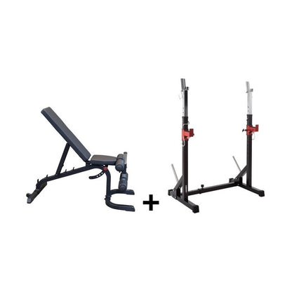 Set-Angebot - Body Solid Trainingsbank GFID31B mit Langhantelablage Core 2.0