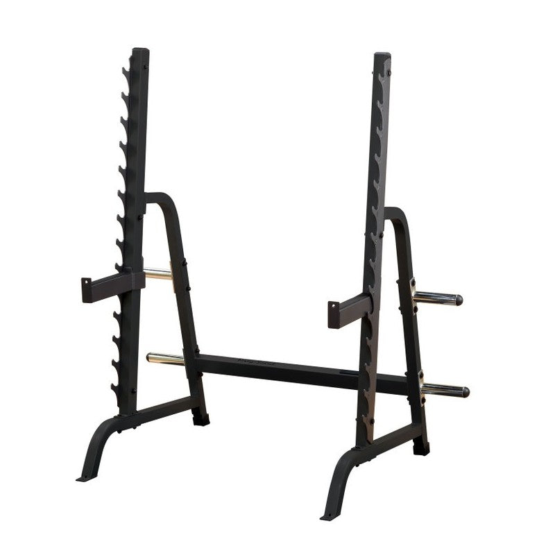 Set-Angebot - Body Solid Rack GPR370B mit Trainingsbank GFID31B, Bein-/Bizepsteil und 135kg Langhantel-Satz und SZ-Curl-Stange