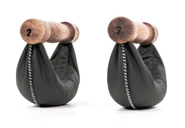 NOHrD Swing-Hantel Eiche Vintage mit Schwarzleder