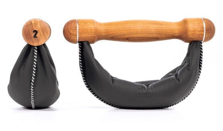 NOHrD Swing-Hantel Kirsche mit Schwarzleder