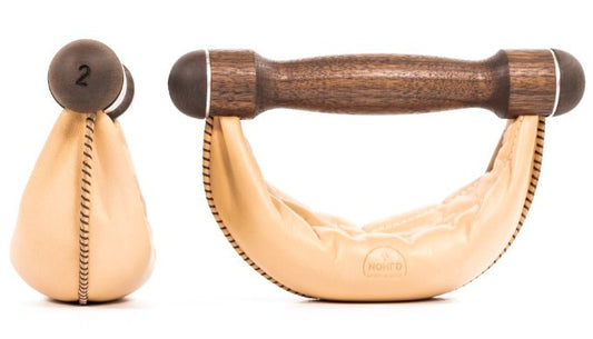 NOHrD Swing-Hantel Nussbaum mit Naturleder