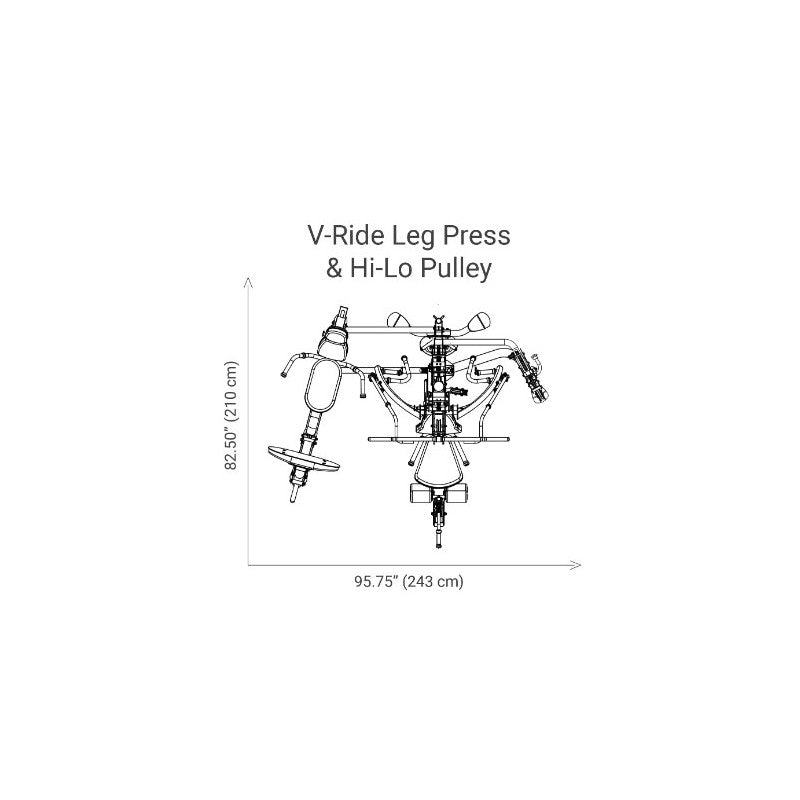 Hoist Fitness V4 Elite Gym mit V-Ride Beinpresse und Kabelzug - AUSSTELLUNGSMODELL