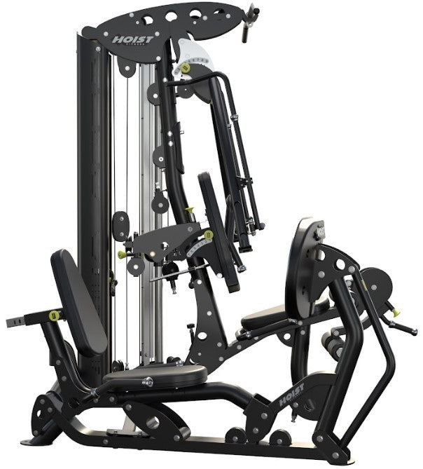 Hoist Fitness V4 Elite Gym mit V-Ride Beinpresse und Kabelzug