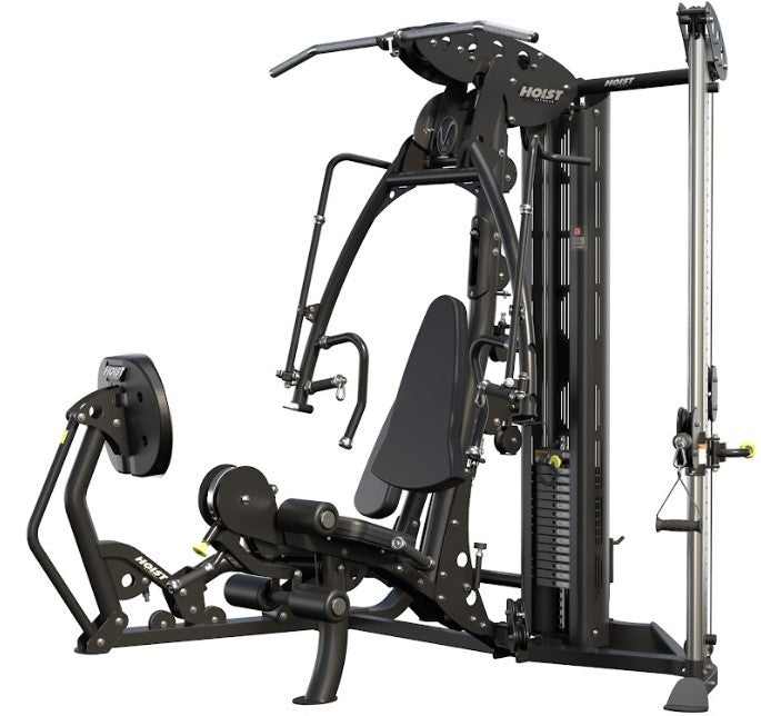 Hoist Fitness V4 Elite Gym mit V-Ride Beinpresse und Kabelzug