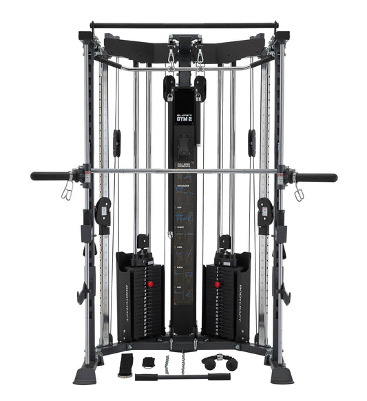 SET-ANGEBOT - Bodycraft Super Gym 2 Functional Trainer mit Half Rack Smith Gym