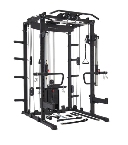 Bodycraft Super Gym 1 - Full Set mit Multi Presse, Jammer Arms, Monolift Arms, Dip -, Landmine- und Battle Rope-Attachment