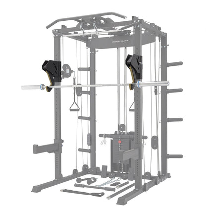Bodycraft Super Gym 1 - Full Set mit Multi Presse, Jammer Arms, Monolift Arms, Dip -, Landmine- und Battle Rope-Attachment