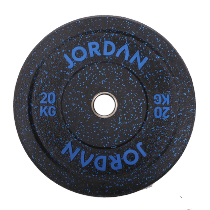 150kg-Set Jordan High Grade Gummi Bumper Plates 51mm, schwarz-gefleckt (JLFRCTP-P1)