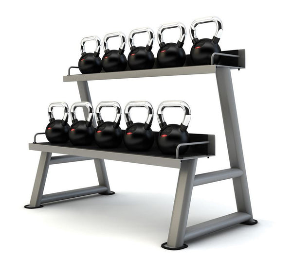Jordan Kettlebells gummiert mit Chromgriff 4-24kg mit Ständer