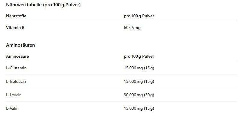 Weider Premium BCAA Pulver 500g Dose