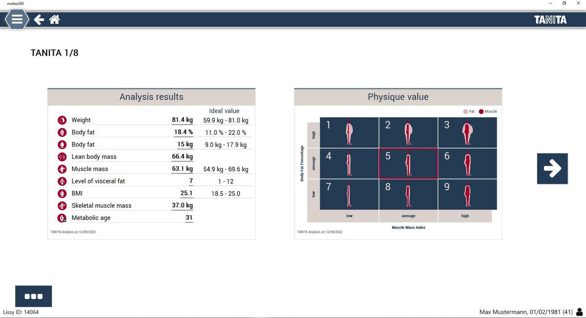 Tanita PRO Software