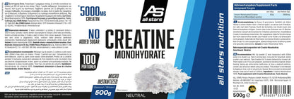 All Stars Creatin Monohydrat 500g Dose