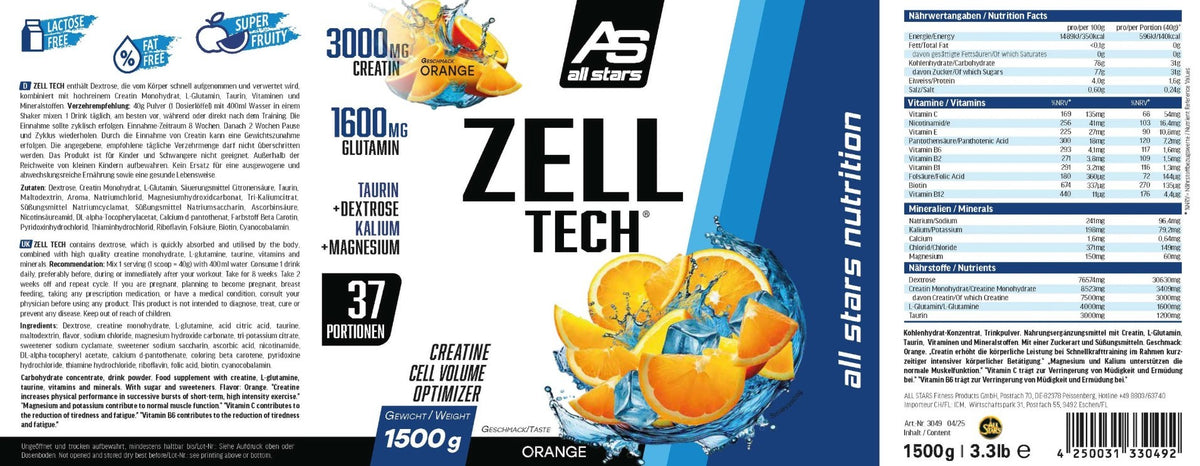 All Stars Zell Tech 1,5kg Dose